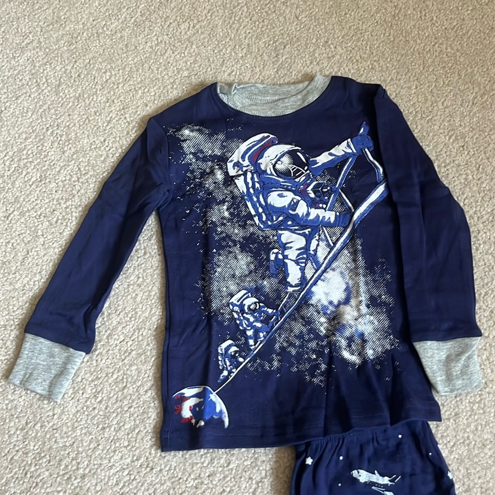 Dolphin and Fish Boys 3T Space pajama set